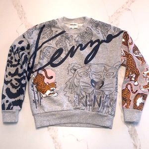 KENZO Kids Multi Icons-Print Long-Sleeve Sweatshirt Size 12A/152